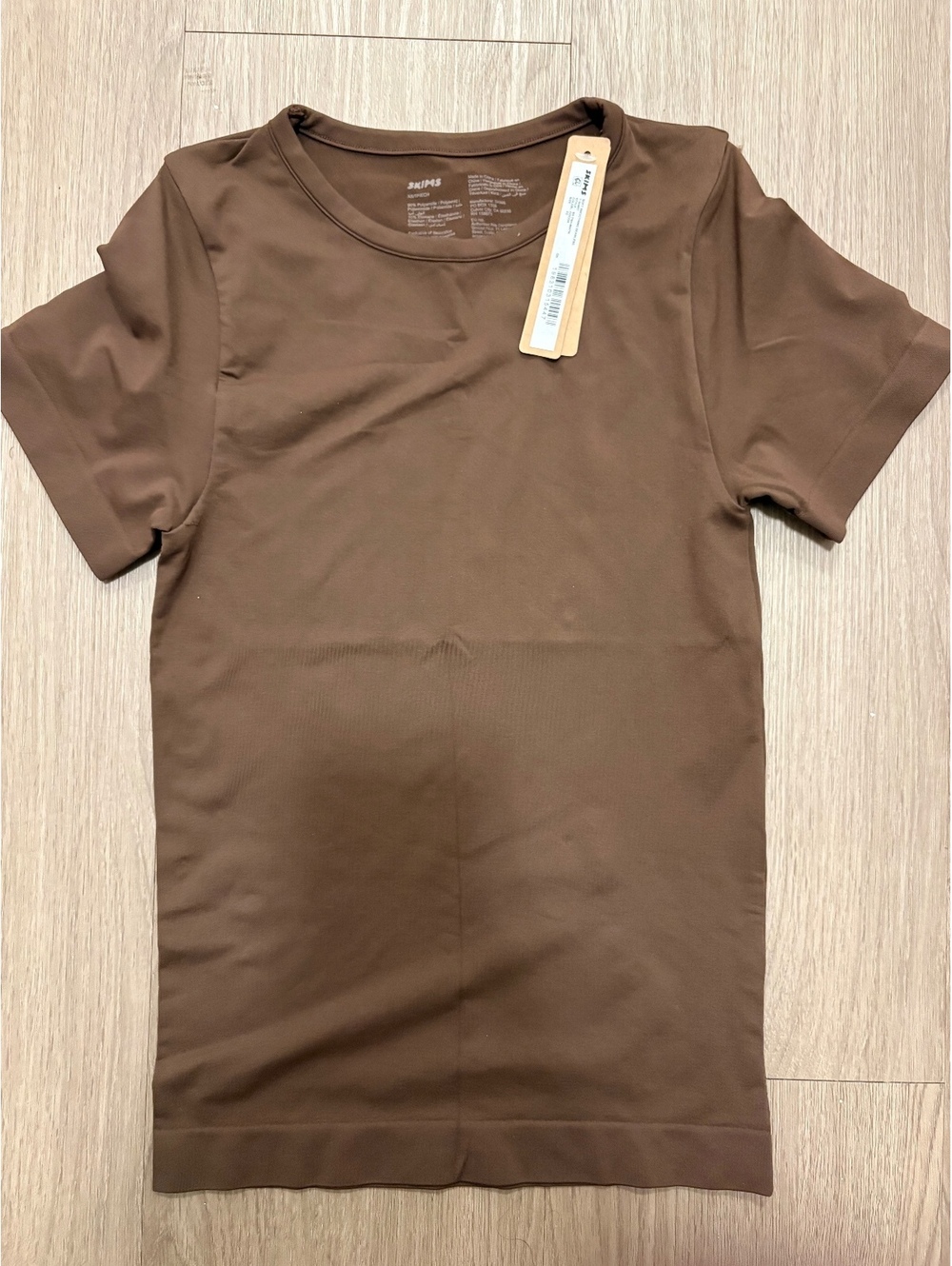 SKIMS SOFT SMOOTHING SEAMLESS T-Shirt COCOA Xs